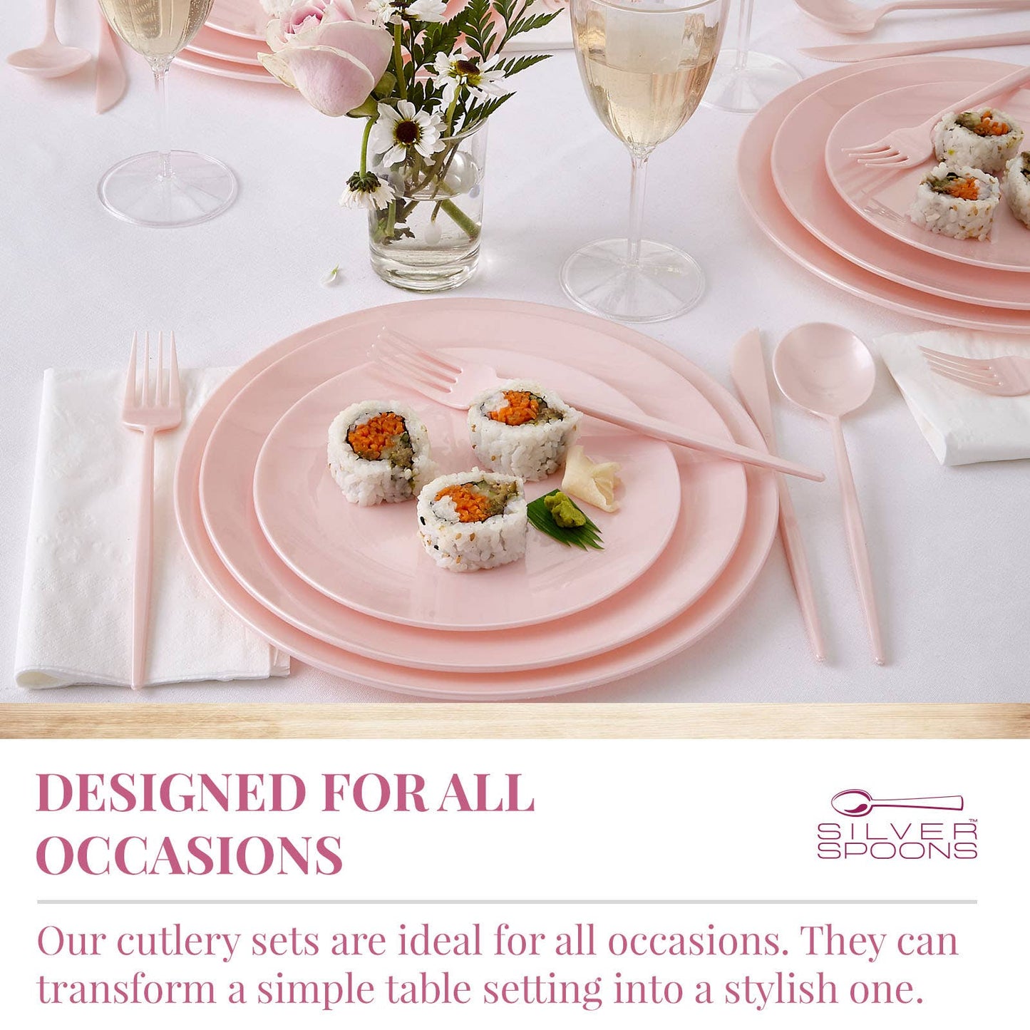 Blush Flatware Set (96 Pc)