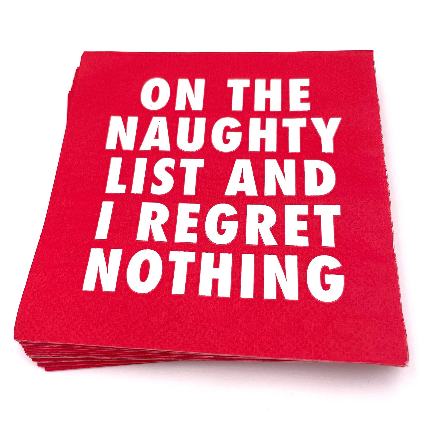 I Regret Nothing | Funny Christmas Cocktail Napkins - 20ct