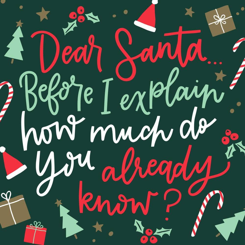 Dear Santa, How Much Do You Know Cocktail Napkins - 20ct