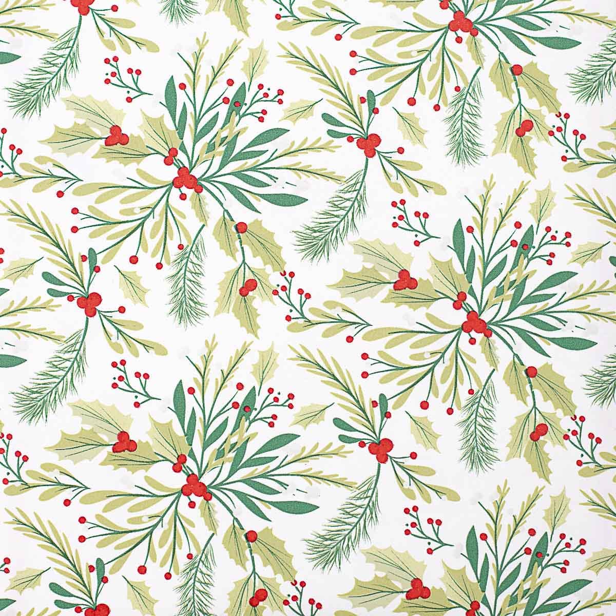 Holly Jolly Paper Gift Wrap Green/Red 30x120