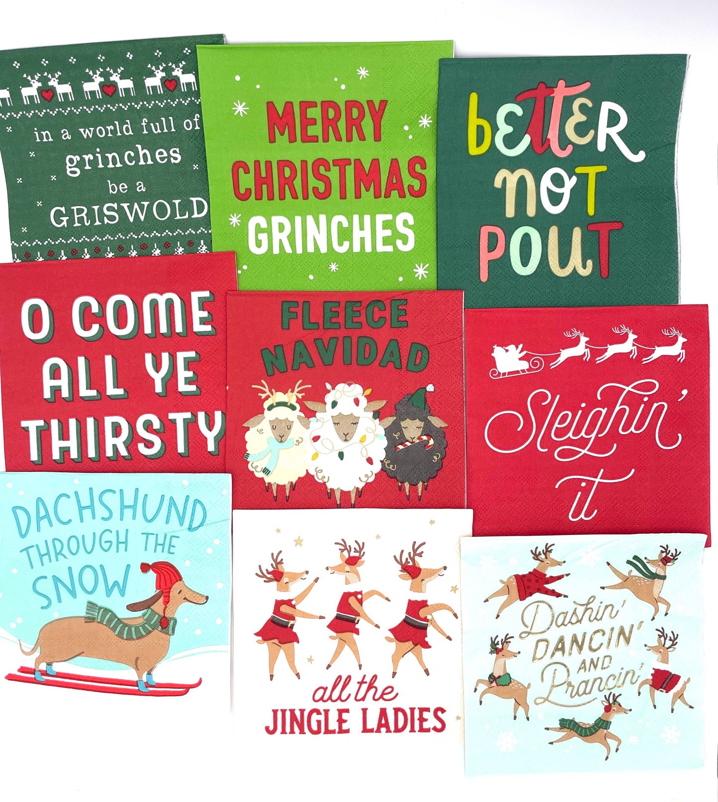 Sleighin It Cocktail Napkins - 20ct