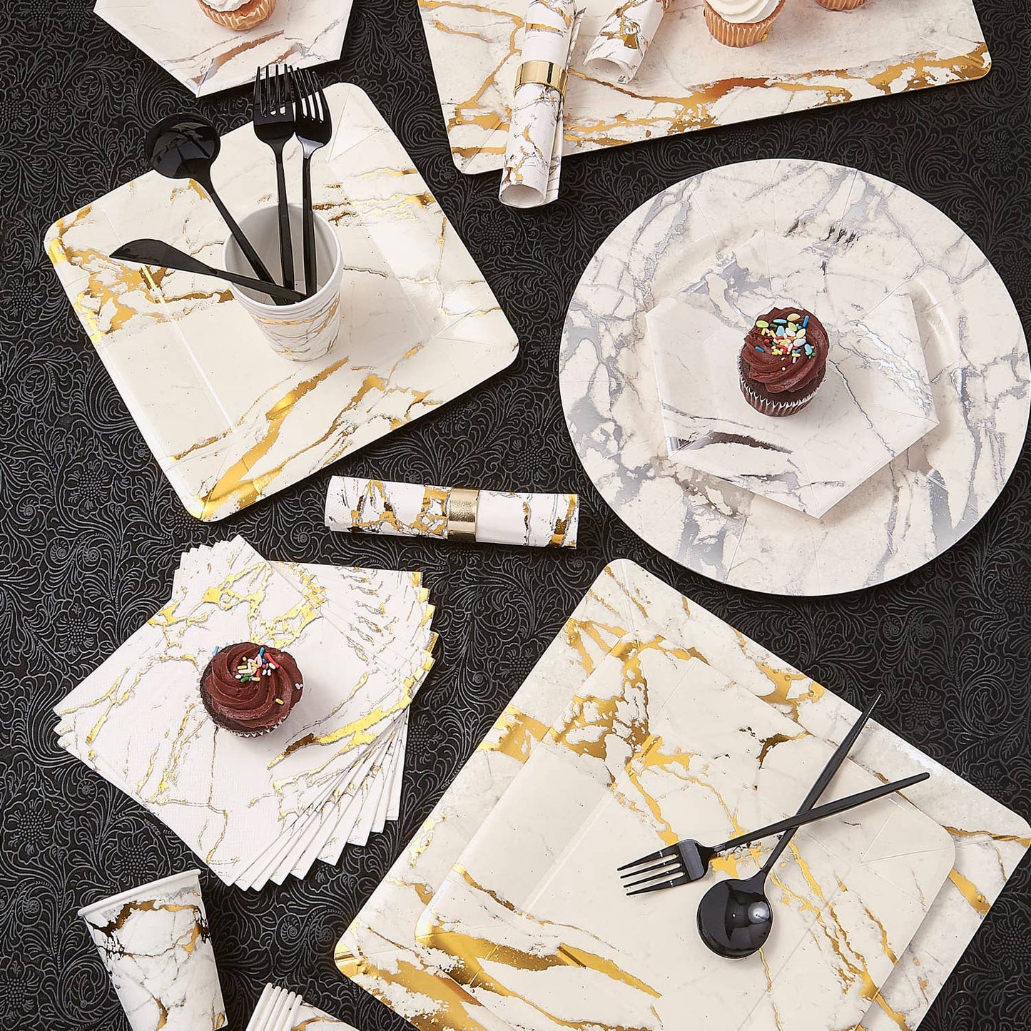 Black Flatware Set (96 Pc)
