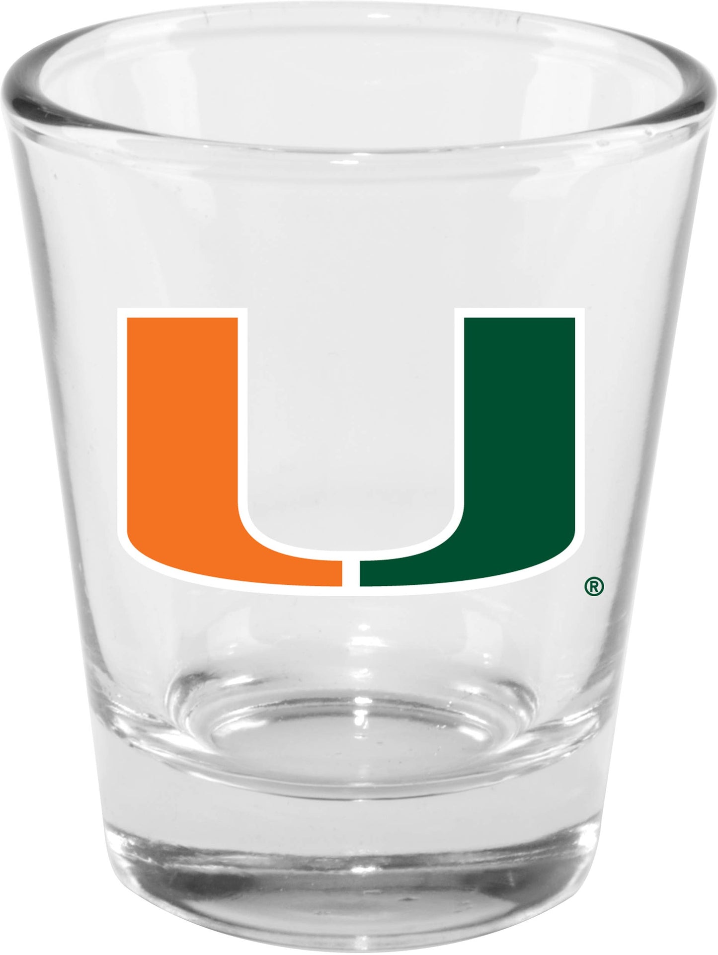 2oz Clear Collector Glass, Miami Hurricanes