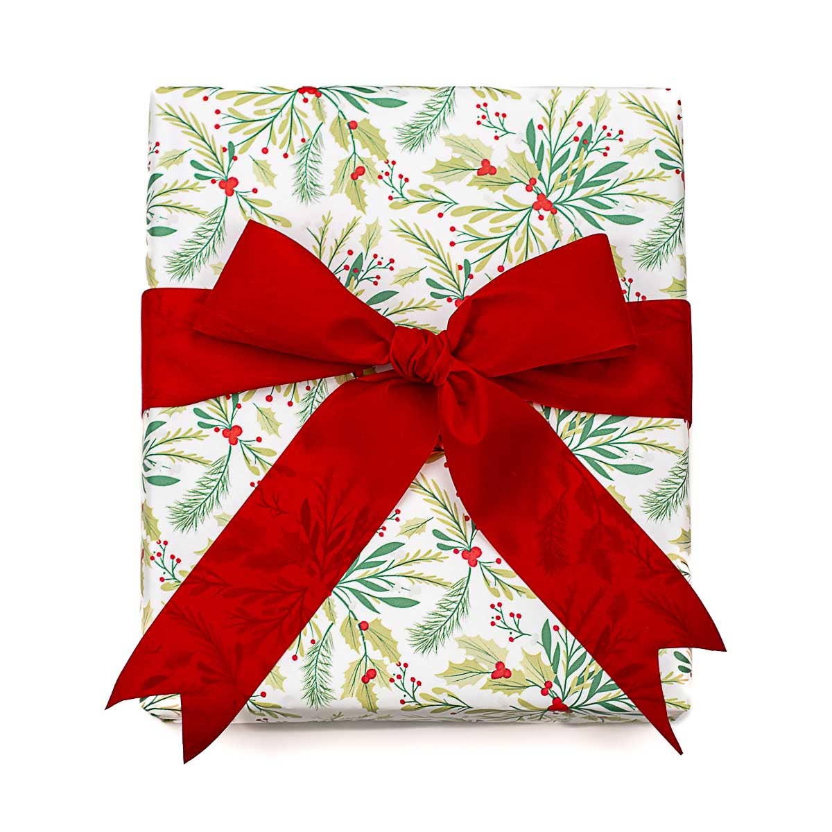 Holly Jolly Paper Gift Wrap Green/Red 30x120
