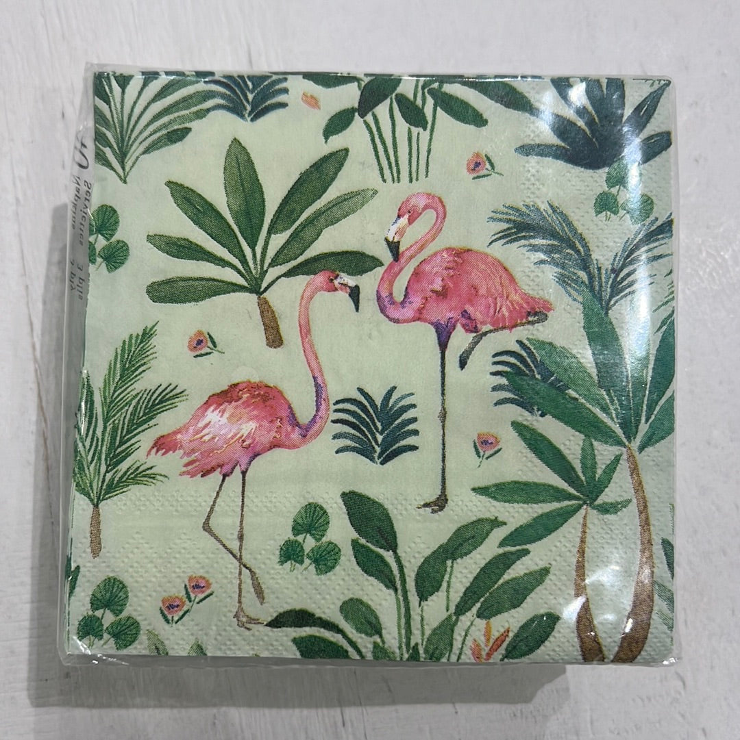 Bev. Napkin - Flamingo-BEVERAGE : S/40