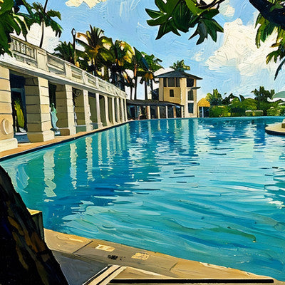 Biltmore Pool 8x8 Canvas