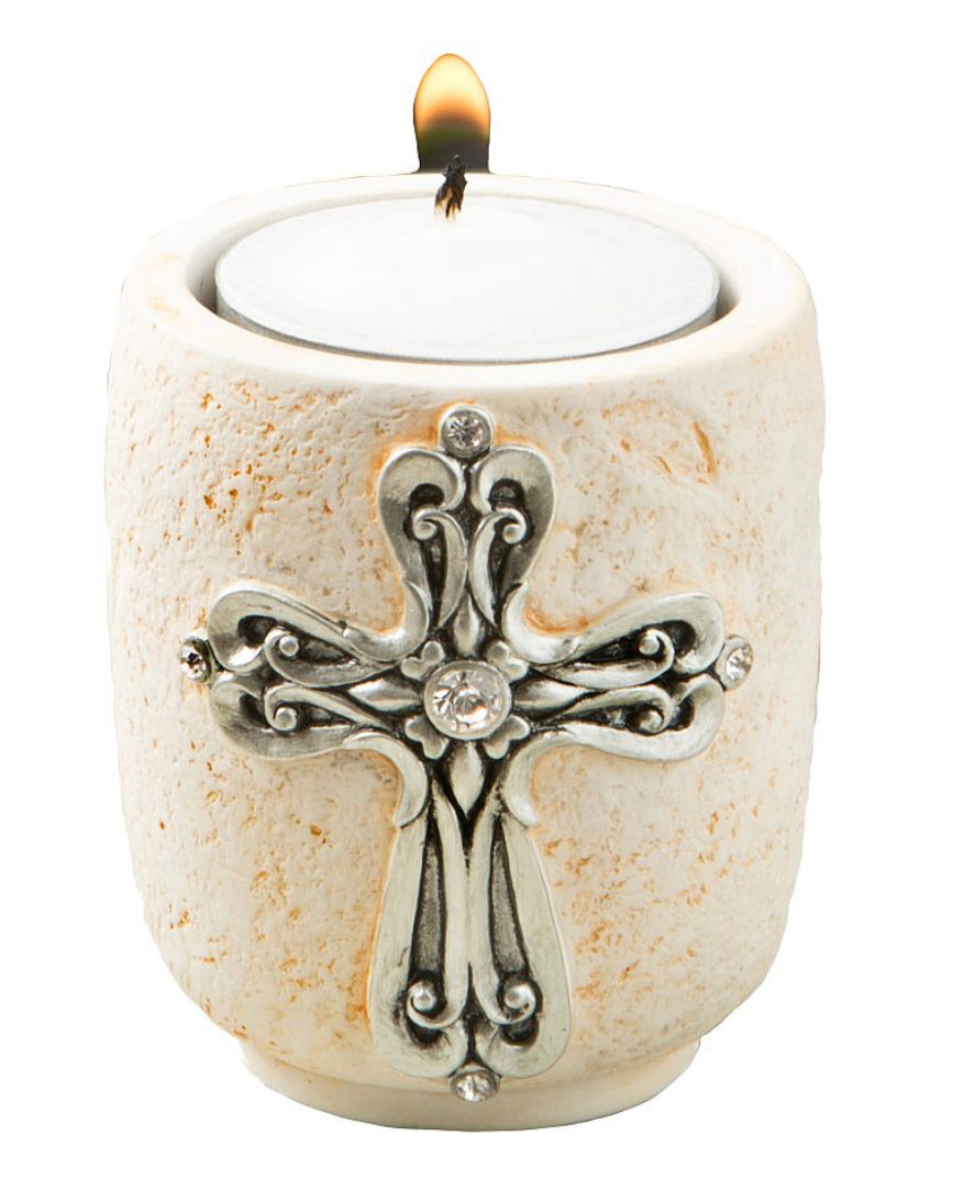 Cross Tea Light Candle Holder