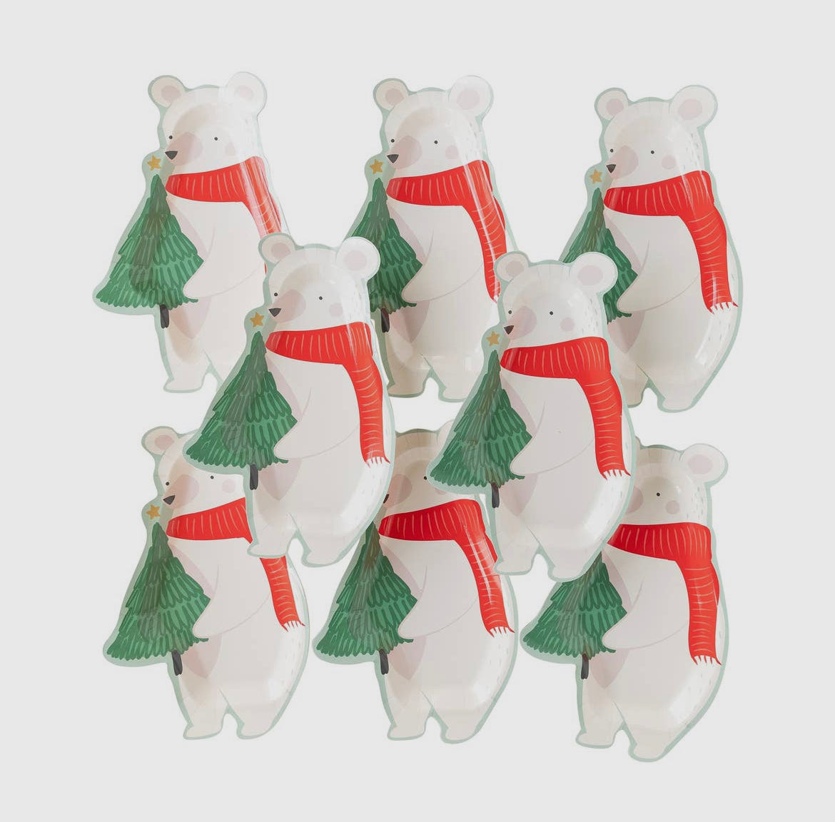 Snow Fun Bear Shape Plate