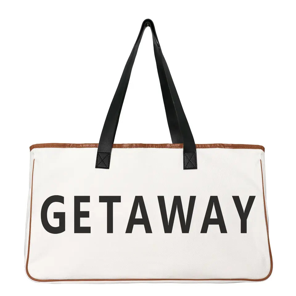 “GETAWAY” CANVAS TOTE BAG