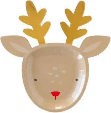 DEAR RUDOLPH REINDEER PAPER PLATES
