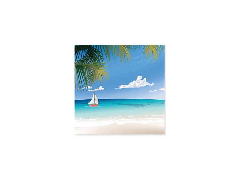 Tropical Beach Chair Mini Pop-Up Card