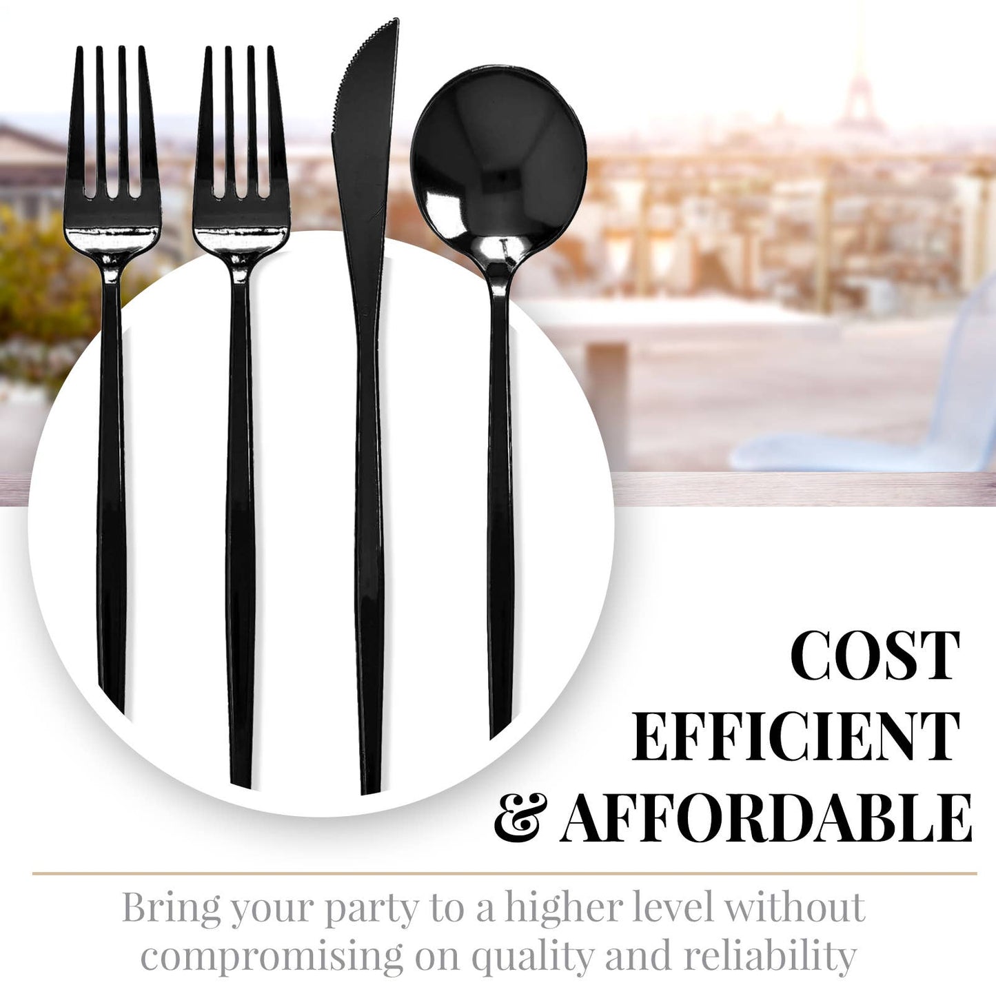 Black Flatware Set (96 Pc)