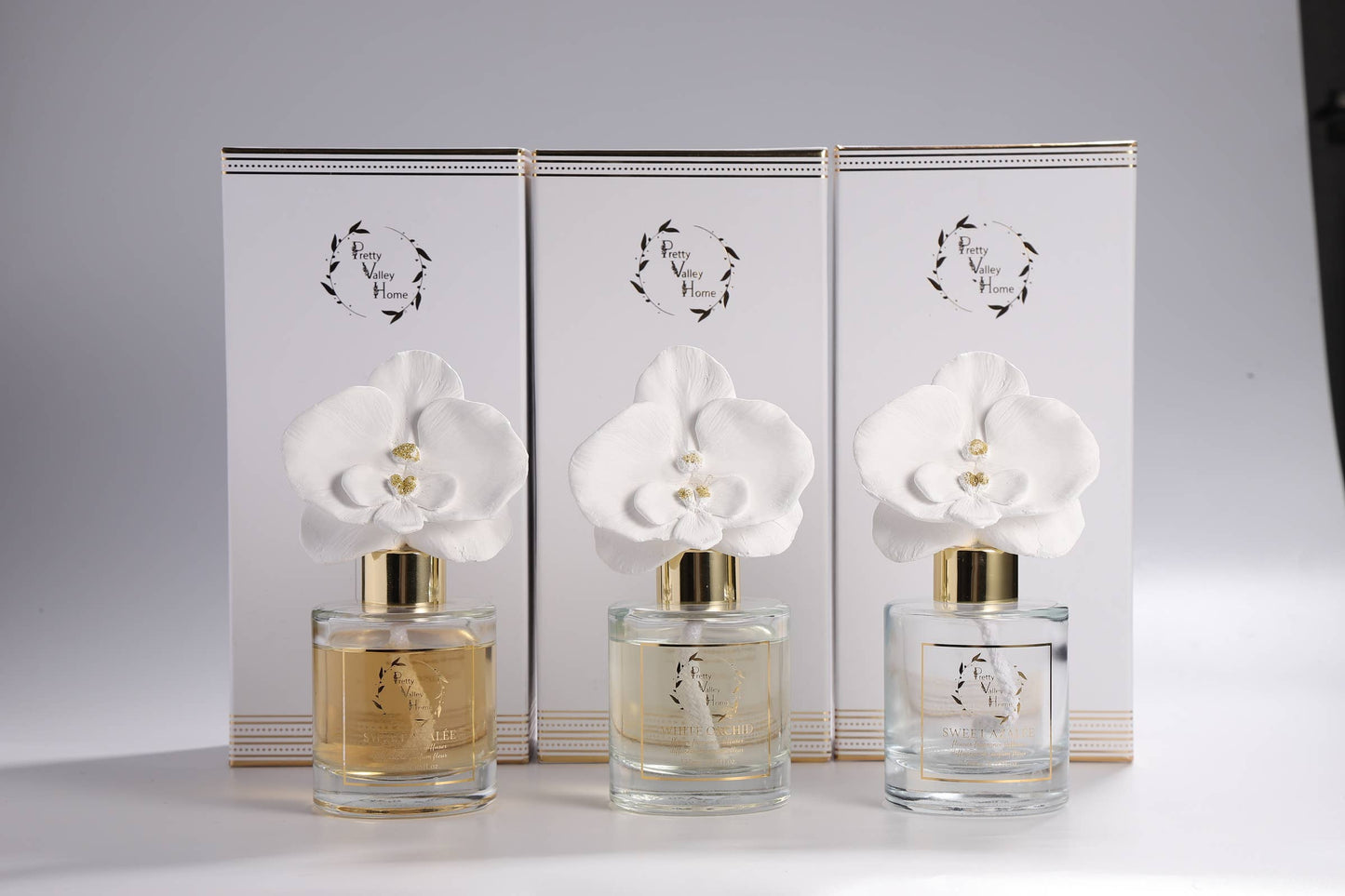 Golden Orchid Flower Diffuser Gift Set - Sweet Azalee