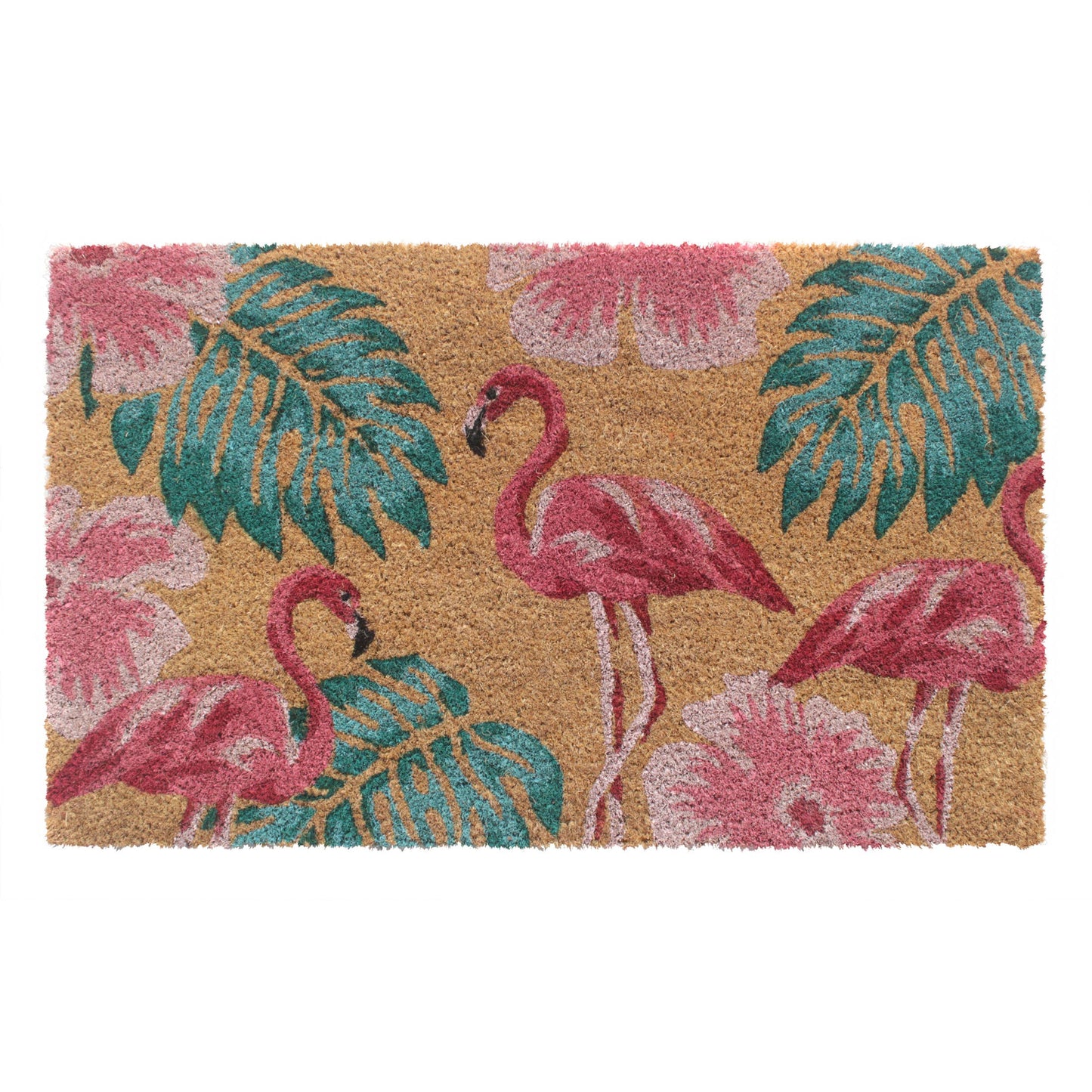 Tres Flamingo Doormat: 18"x30"