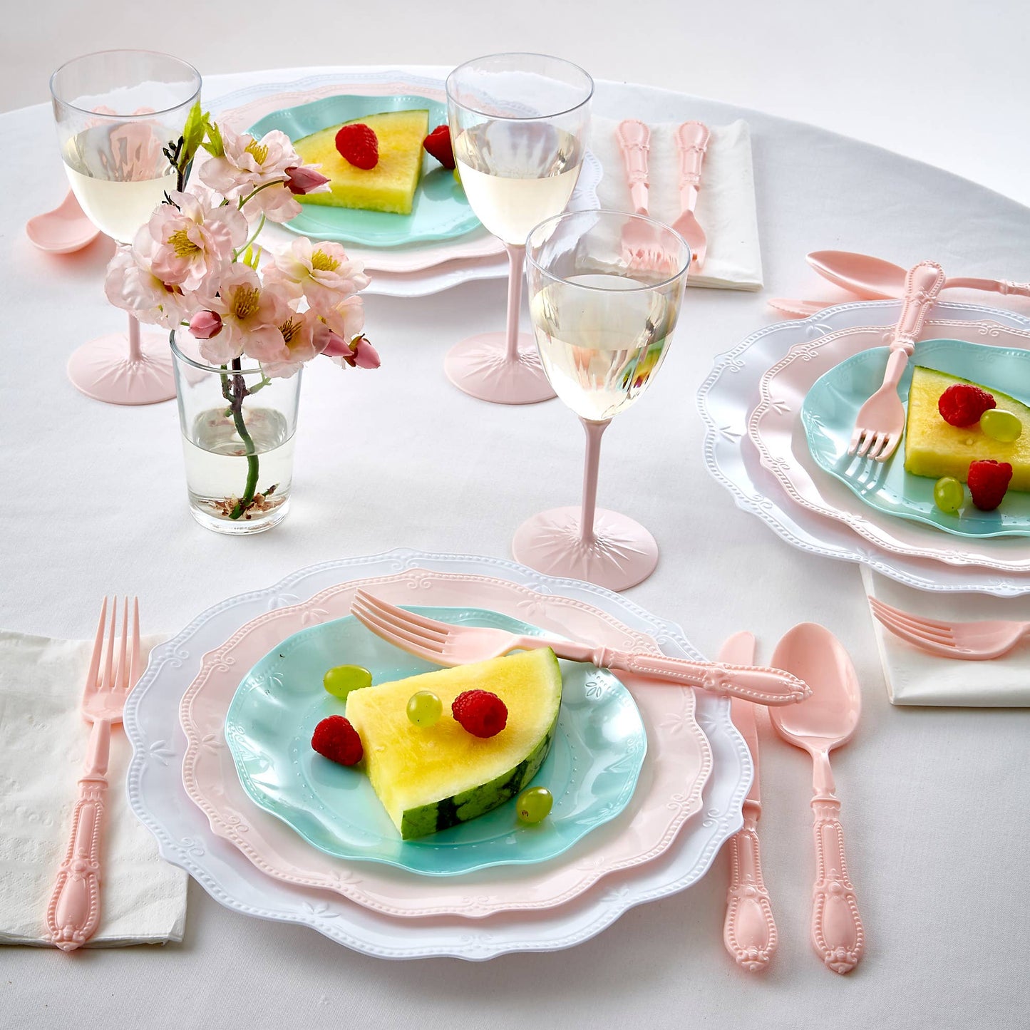 WHITE 10 PC: Dinner Plates