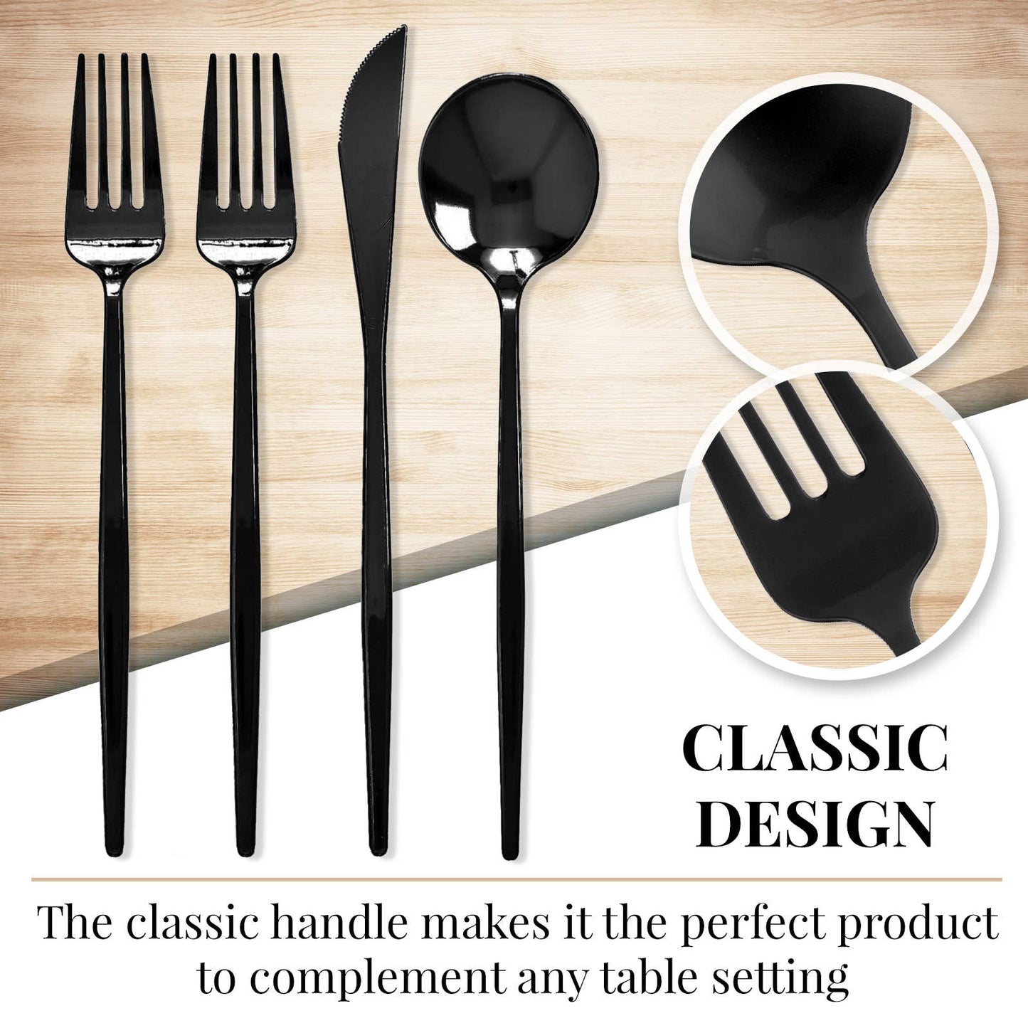 Black Flatware Set (96 Pc)