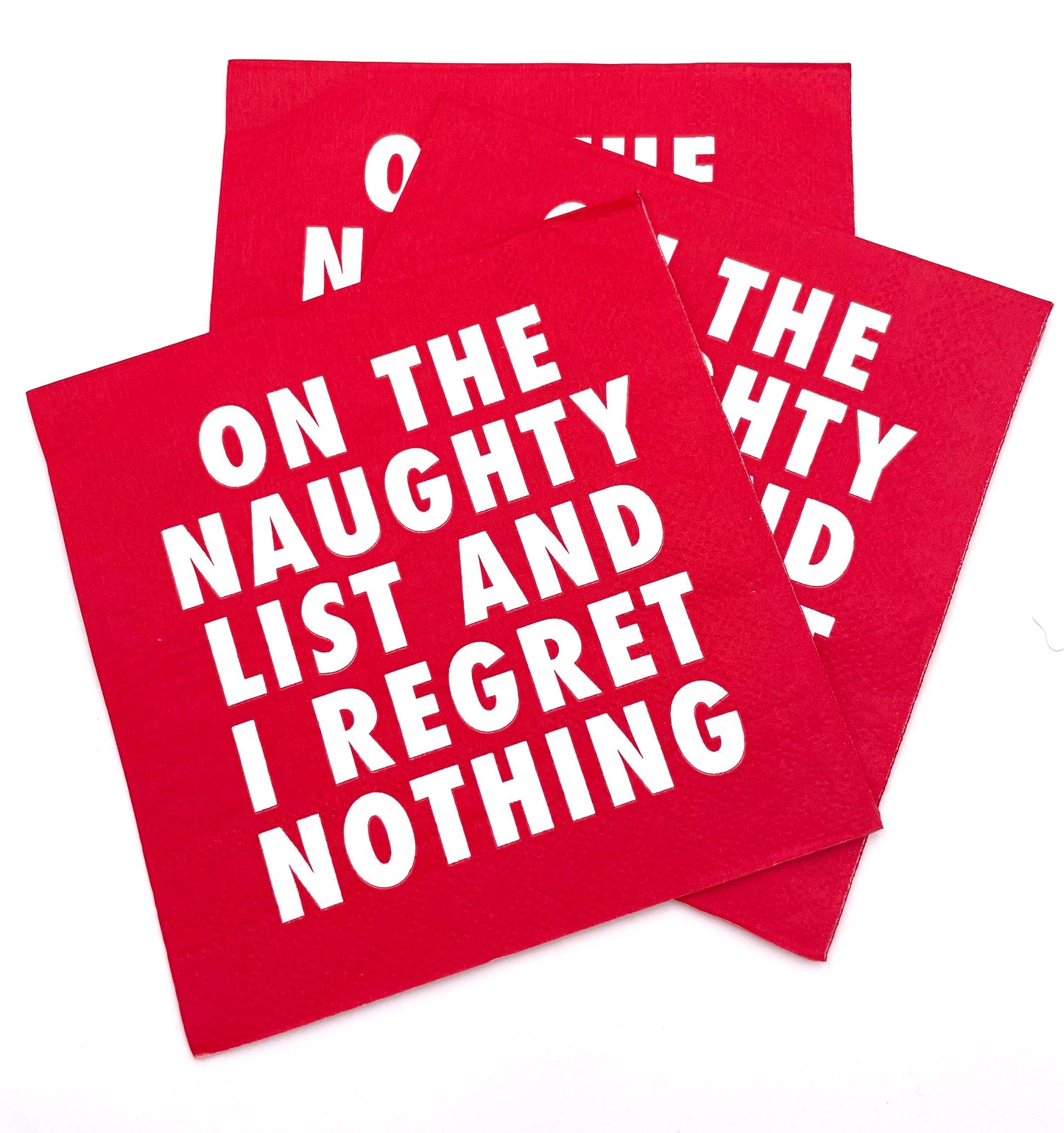 I Regret Nothing | Funny Christmas Cocktail Napkins - 20ct