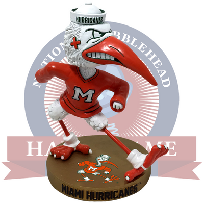 Miami Hurricanes Sebastian Logo Bobblehead