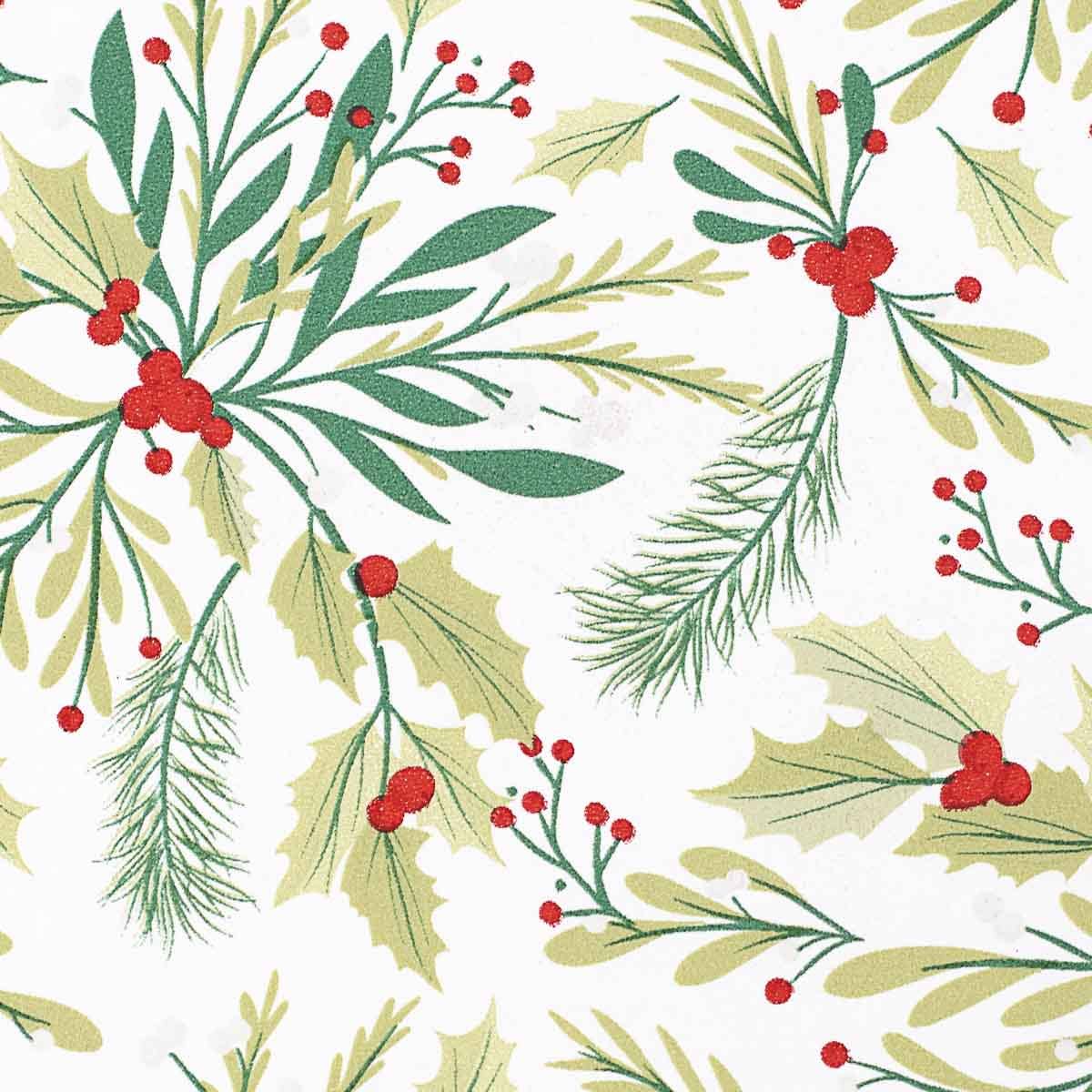 Holly Jolly Paper Gift Wrap Green/Red 30x120