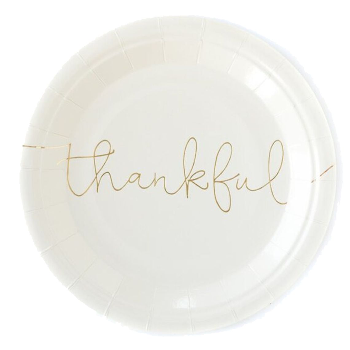 7" Gold Foil Thankful Plate-S/8