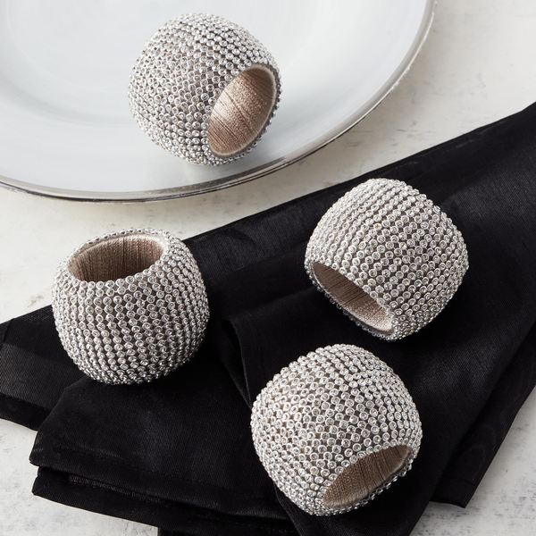 Beaded Napkin Ring - Set of 4
