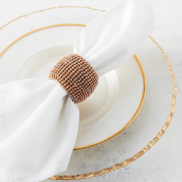 Beaded Napkin Ring - Set of 4