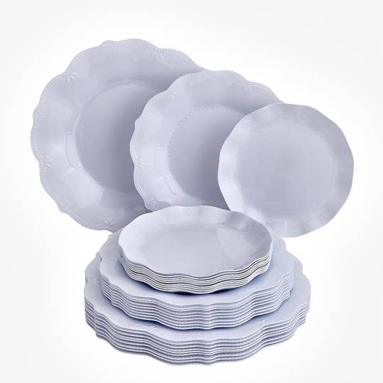 WHITE 10 PC: Dinner Plates
