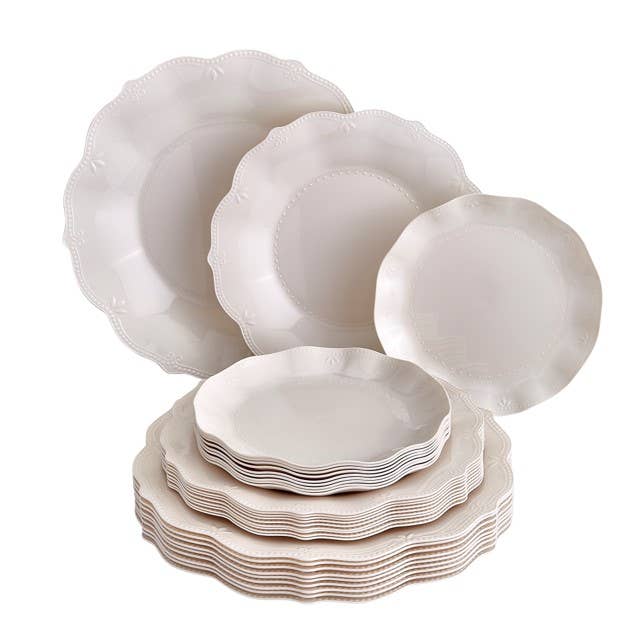Cream 10 PC: Dinner Plates