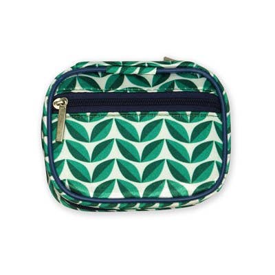 Wellness Keeper Zippered Pill & Vitamin Case Open Stock: Green Thumb