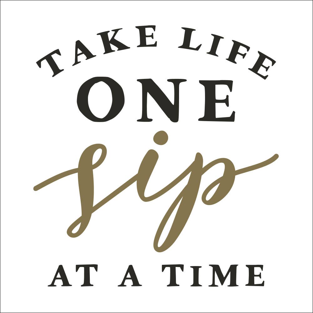 Take Life One Sip At A Time Cocktail Napkins - 20ct