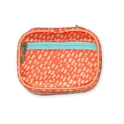 Wellness Keeper Zippered Pill & Vitamin Case Open Stock: Coral Run
