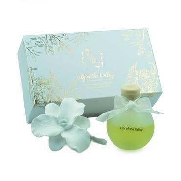 Lily Ceramic Flower Diffuser Gift Set - Lily of the Valley
