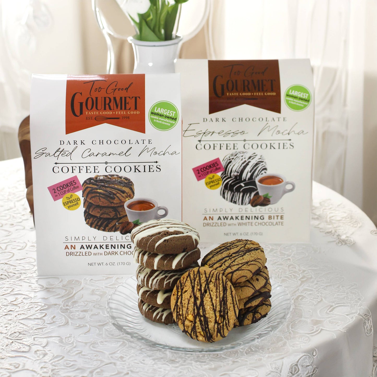 Coffee Lover Cookies – Salted Caramel Mocha & Espresso Mocha: Assortment - 6 of Each