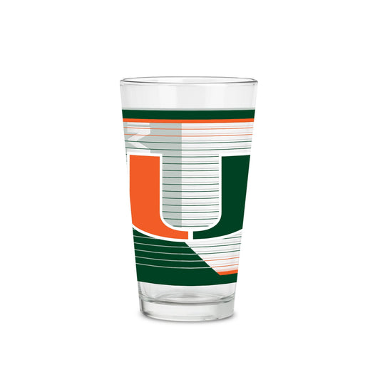 Miami Hurricanes16 oz Pint Glasses Drinking Glass