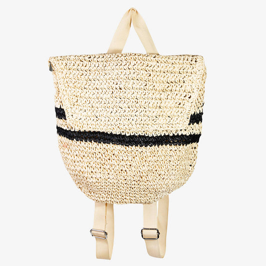 Straw Braided Fashion Backpack: IV