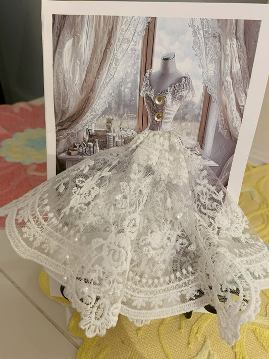Victorian Bridal Cards: Organza Lace