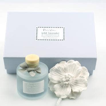 Marigold Ceramic Flower Diffuser Gift Set - Lavender
