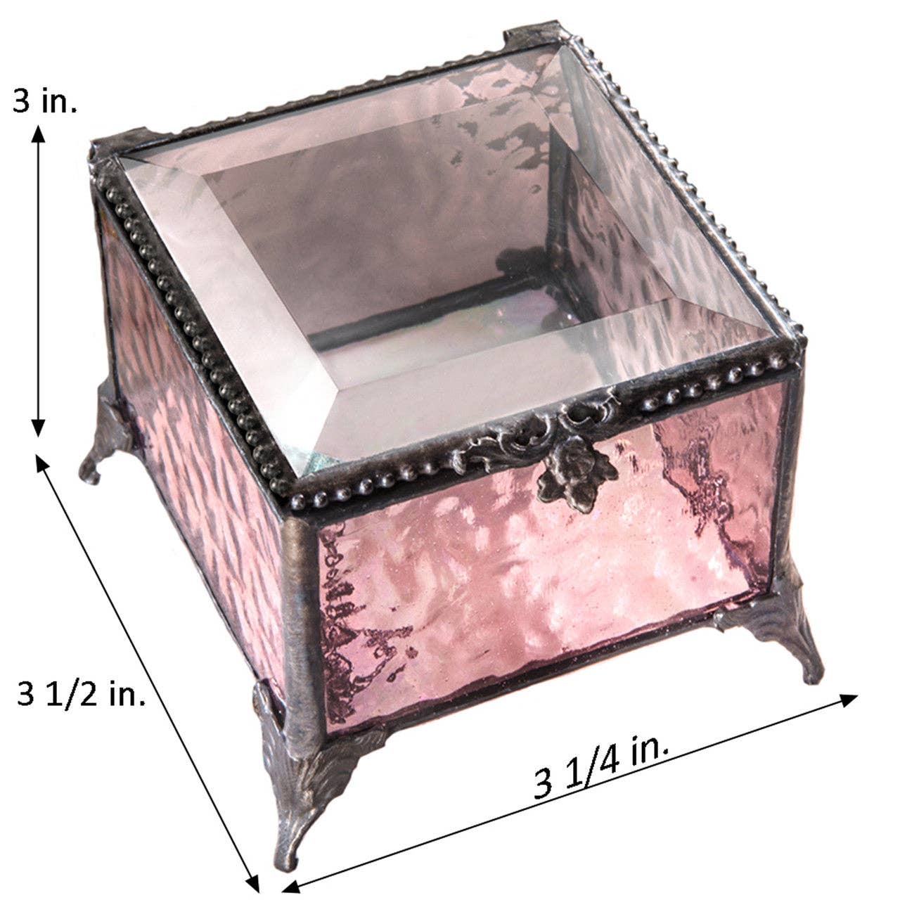 Box 903 Pink Rose Glass Box