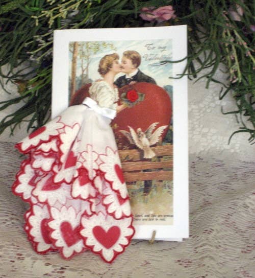 Be Mine Valentine Keepsake Hanky Card