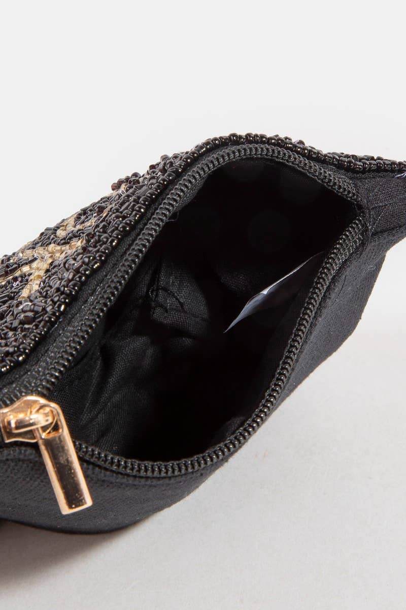 Vodka Money Seed Beaded Coin Purse: MULTI