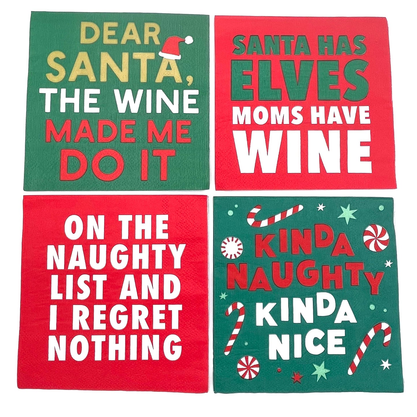 I Regret Nothing | Funny Christmas Cocktail Napkins - 20ct