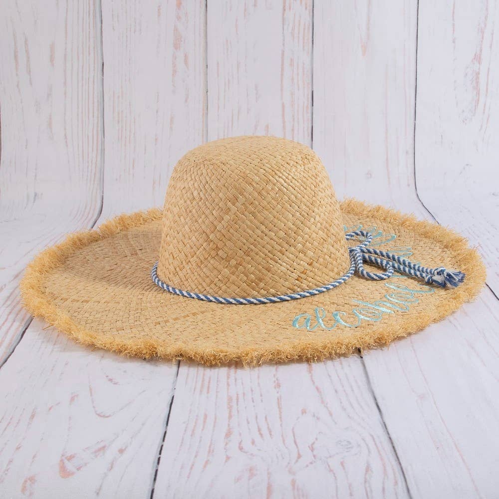 Alcohol You Later Raffia Sun Hat: BL