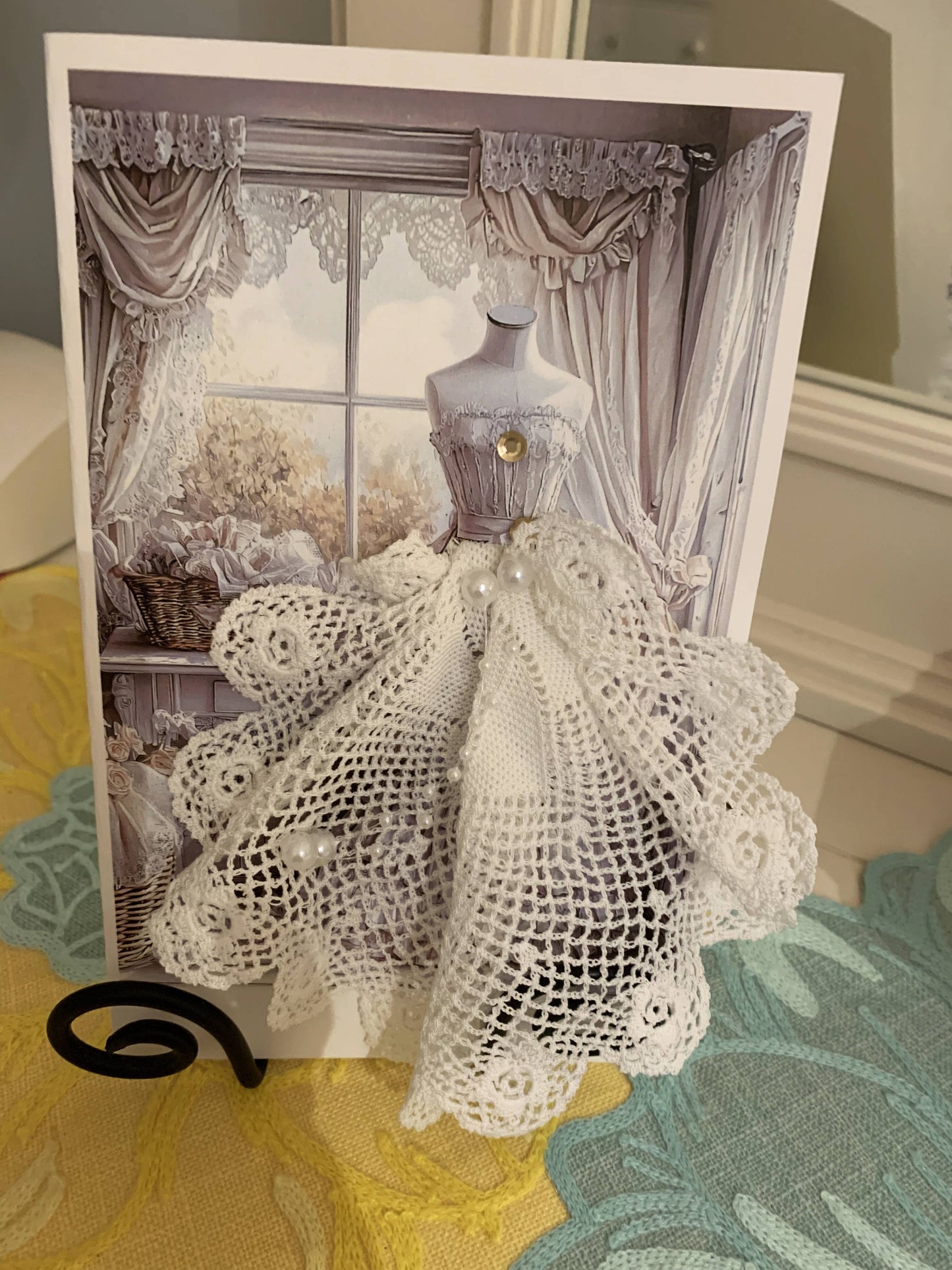 Victorian Bridal Cards: Organza Lace