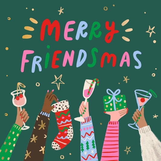 Merry Friendsmas | Christmas Cocktail Napkins -  Foil - 20ct
