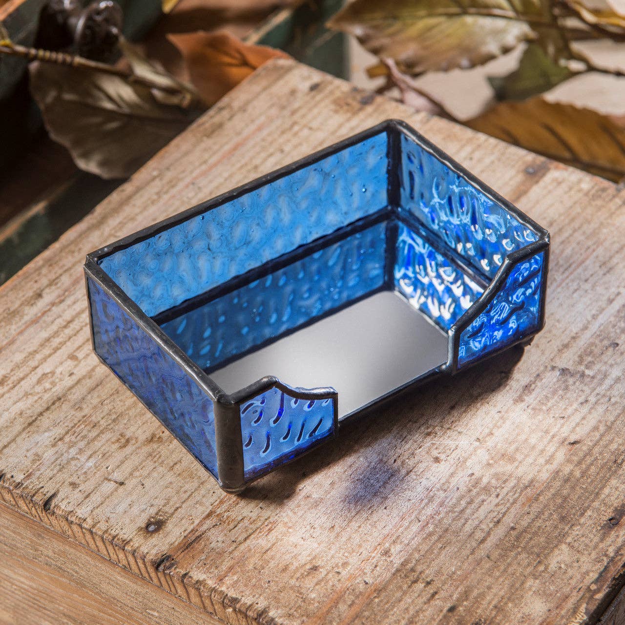 Crd 111-2 Blue Glass Cardholder