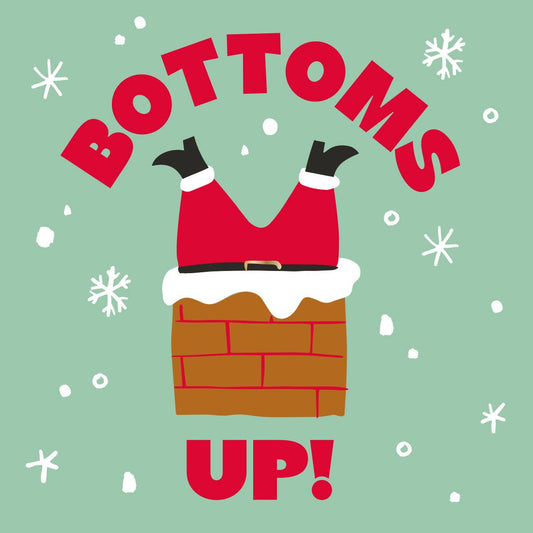 Bottoms Up | Funny Christmas Cocktail Napkins