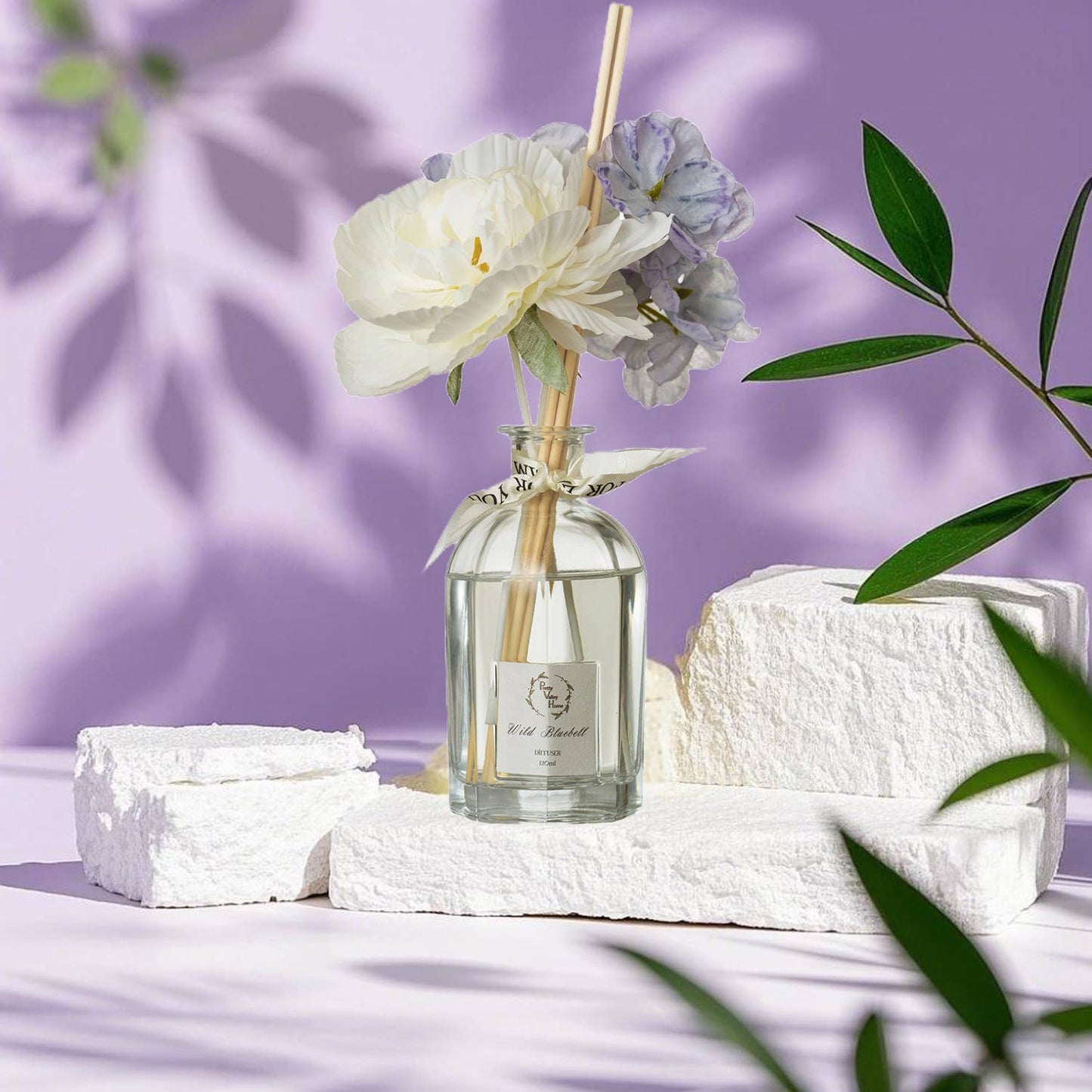 Reed Diffuser Sets Faux Flowers 120Ml / 4.05 FL oz - Fleur d’ Jardin: Fleur d’ Jardin