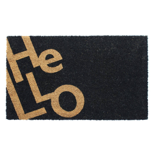 Zigzag Hello Doormat, 18" x 30"