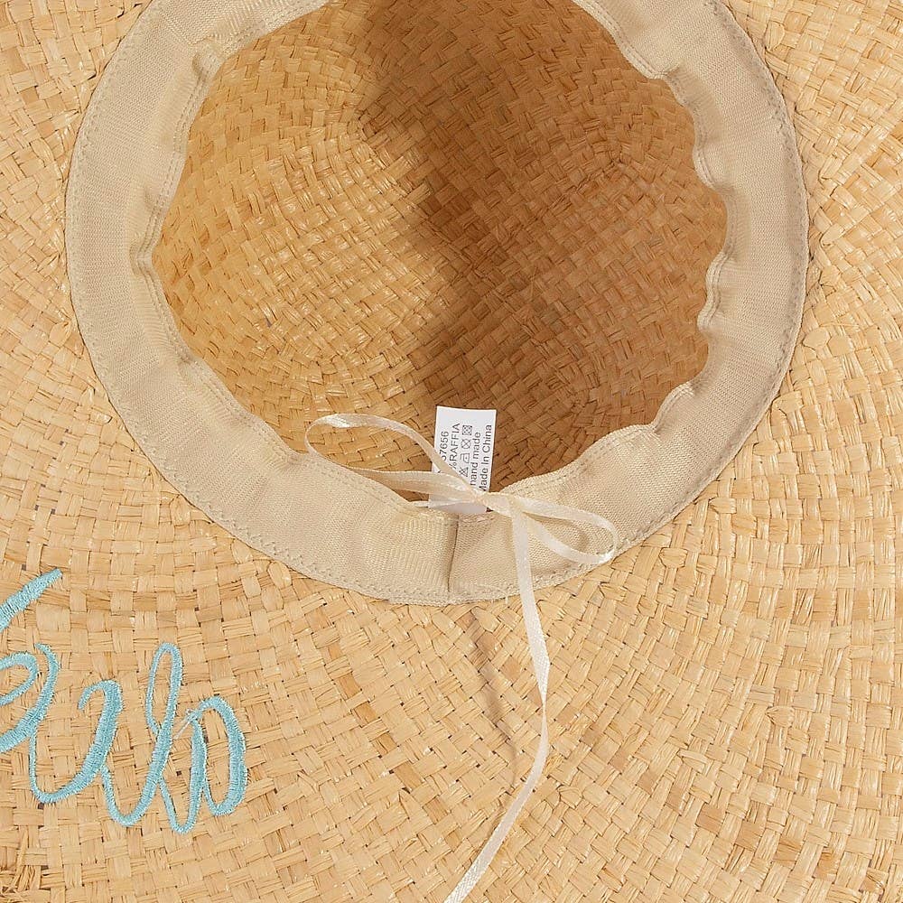 Alcohol You Later Raffia Sun Hat: BL