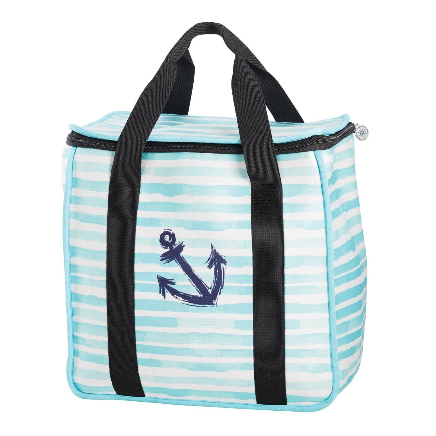 Anchor Stripe Blue Cooler Bag Large